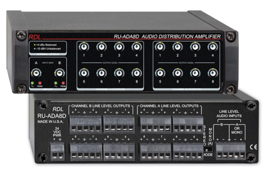 Amplificateur de distribution audio - RDL RU-ADA8D