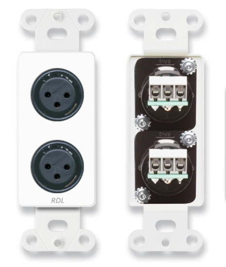 Plaque 2 x XLR3 femelle/femelle - RDL D-XLRF