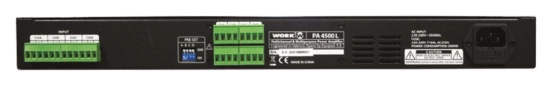 Amplificateur 4x500 W / 100 V - WORK PA4500L