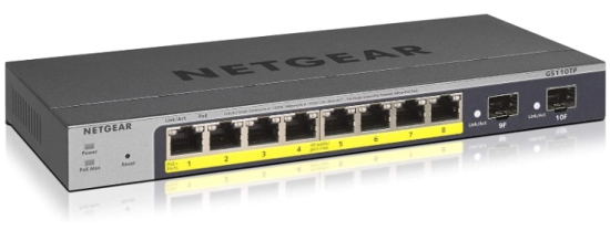 Switch réseau 10 ports avec port fibre SFP, LAG pris en charge