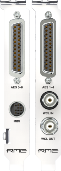 Interface audio PCIe, 32 canaux, 192 kHz, AES/EBU - RME