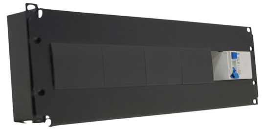 Coffret 19 pouces 3U équipé d'un rail DIN pour disjoncteurs 