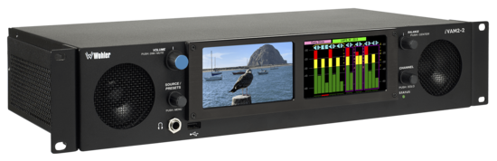 Moniteur Audio/Video 2 écran 2U, 16CH dual input, 3G/HD/SD-SDI Wohler