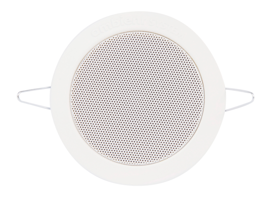 Plafonnier EN 54-24 avec capot, 6W/100V, diam 10cm - AM-ABT-S106