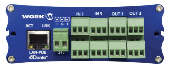 Interfaces audio PoE Dante 4 in - 4 out- WORK DD4