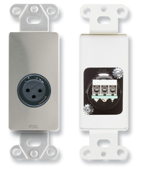 Plaque XLR3 femelle - RDL DS-XLR3F