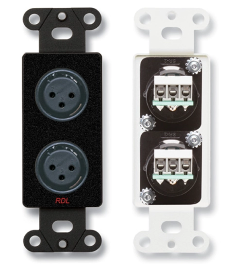 Plaque 2 x XLR3 femelle/femelle - RDL DB-XLRF