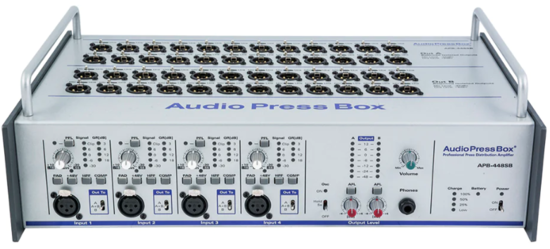Boitier de presse portable 4xIn/48xOut XLR, AudioPressBox