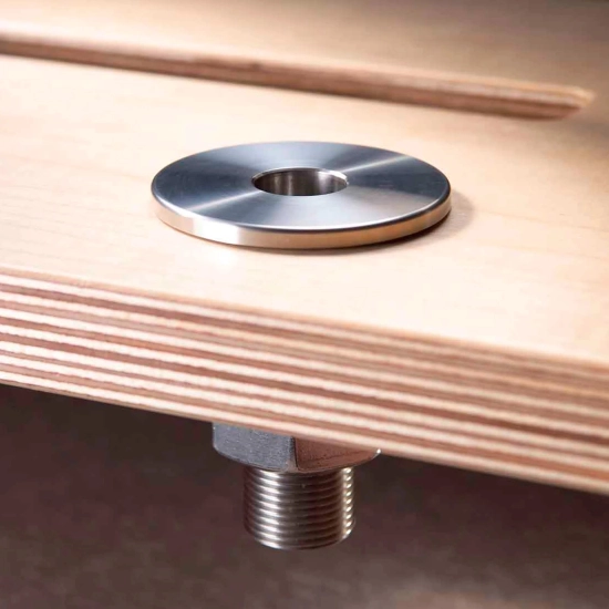 Embase à encastrer dans une table pour support micro Yellowtec