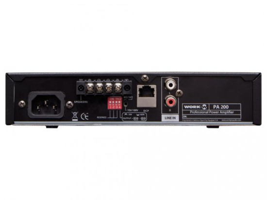 Amplificateur compact 2x100W 8ohms/70/100V - Work PA200