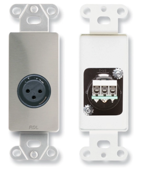 Plaque XLR3 femelle - RDL DS-XLR3F