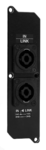 SC-L, Plaque 2 x Speakon NL-4  pour LS-2/4 et LXP 60/100/150 - Noir