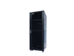 Baie d'installation, 19 pouces /32U, porte, roulettes, prof. 800mm