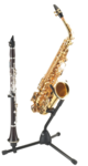 Support métallique pour saxophone alto/ténor - noir