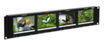 Moniteur vidéo 4 écrans LCD 4,3'' HR, rack 19 2U WohleR