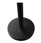 Potelet de signalisation noir avec enrouleur sangle rouge de 3 m.