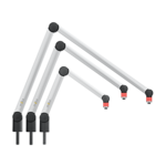 Bras support micro Mika alu. 78,5 cm + Led On-Air Yellowtec